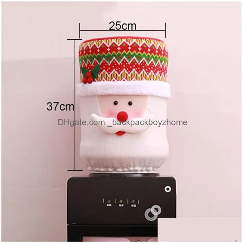 christmas water dispenser bucket cover knitted sweater santa claus snowman elk holiday covers xmas decoration party festival