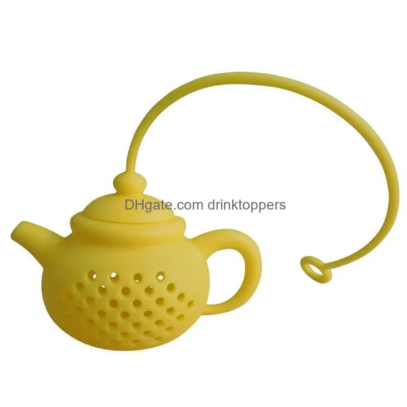 silicone tea infuser tools creativity teapot shape reusable filter diffuser home tea maker kitchen accessories