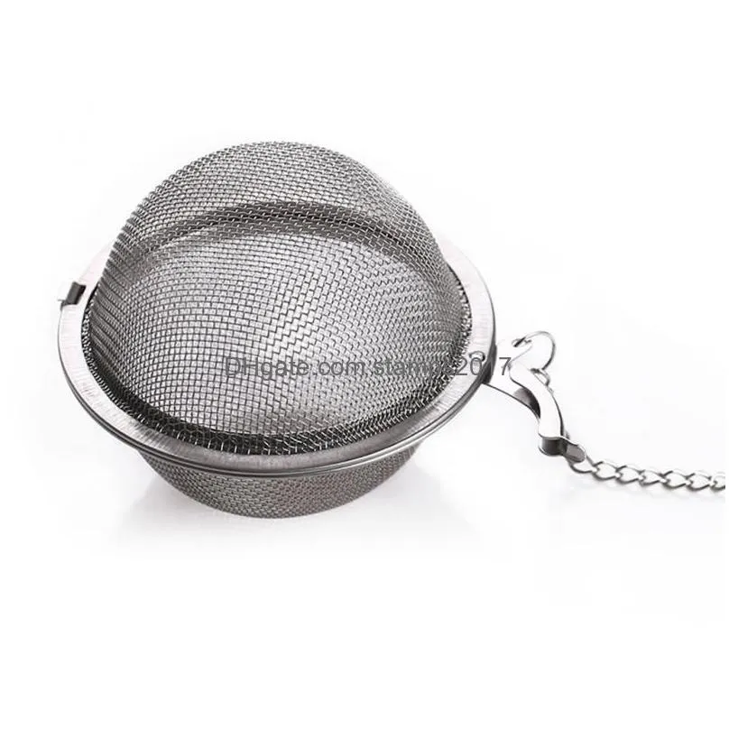 304 stainless steel tea infuser sphere locking spice tea ball strainer mesh infuser tea filter strainers kitchen tools