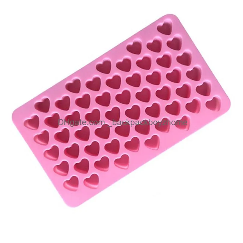 55 grids love food silicone chocolate mold mini heart shaped baking moulds bakeware jelly handmade soap mold