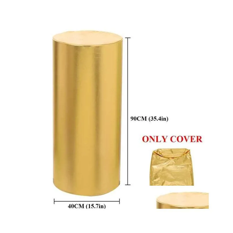 party decoration gold products round cylinder cover pedestal display art decor plinths pillars for diy wedding decorations holiday