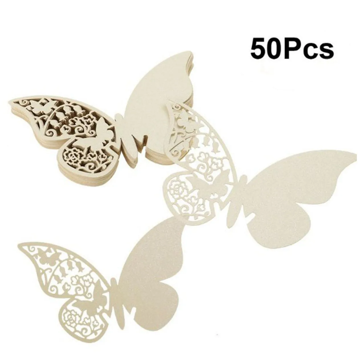 Laser Cut Place Cards With Butterfly Paper Cutting Name Party Place Wedding Decorations