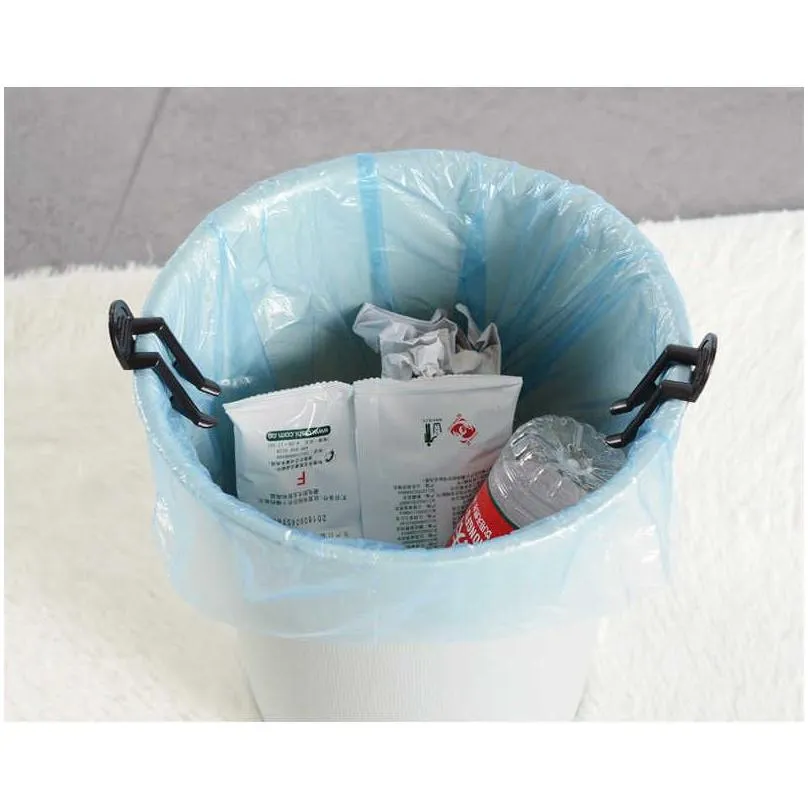  2/10pc household rubbish clip garbage bin clip plastic useful waste can trash bag clamp bin bag holder for kitchen bathroom tool
