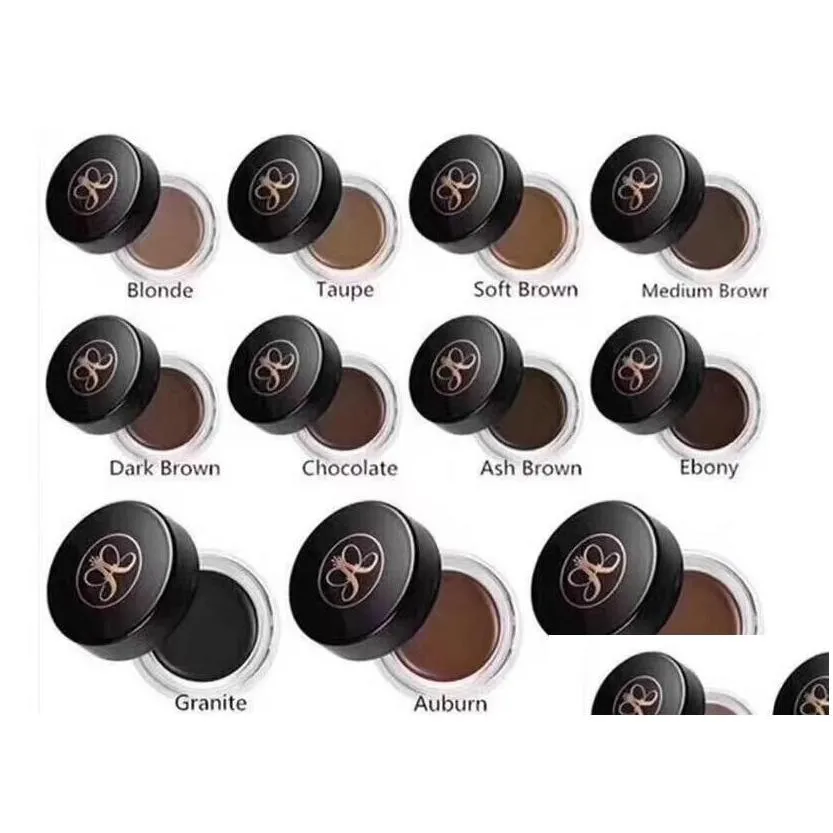 brand Waterproof Eyebrow with eye brush Enhancers Eyebrow Gel Eyebrow Cream Makeup Brown Full Size 11colors 4g 0.14oz drop shipping