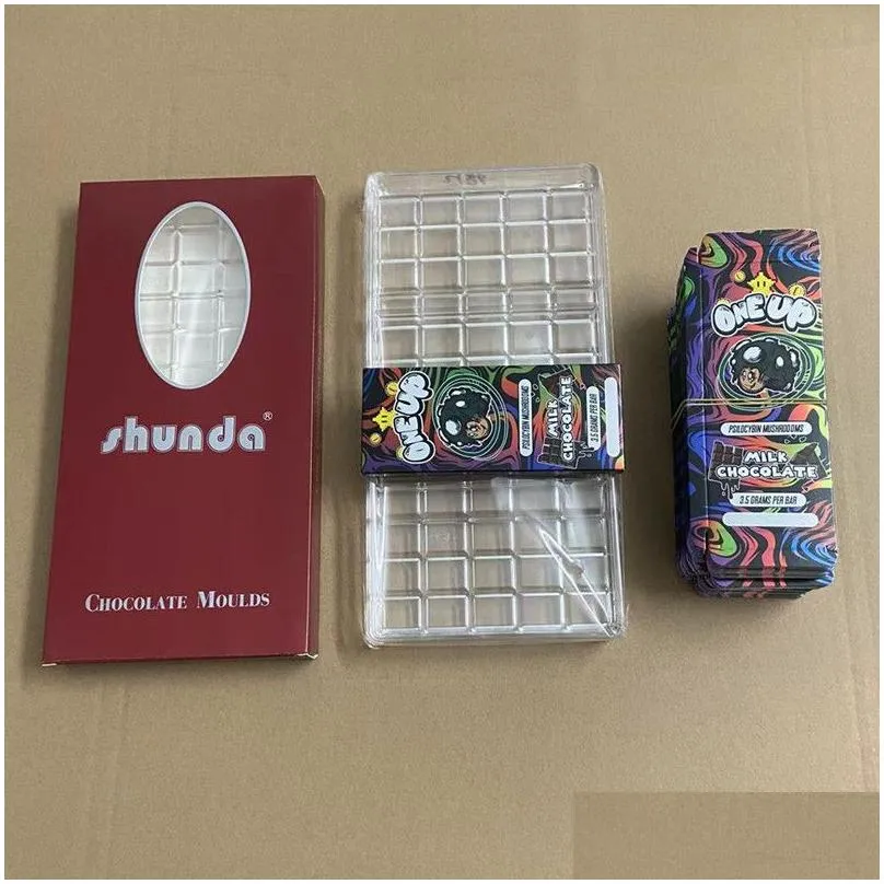 wholesale One Up Chocolate Mold Mould Compitable milk Chocolate Packing Boxes Wrapper Mushroom Bar 3.5G 3.5 grams Oneup Packaging Pack Package Box