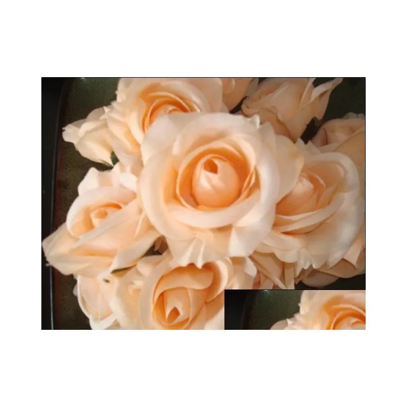 BEST SELLER FLOWER HEADS 100p Artificial Silk Camellia Rose Fake Peony Flower Head 7--8cm for Wedding Party Home Decorative Flowewrs