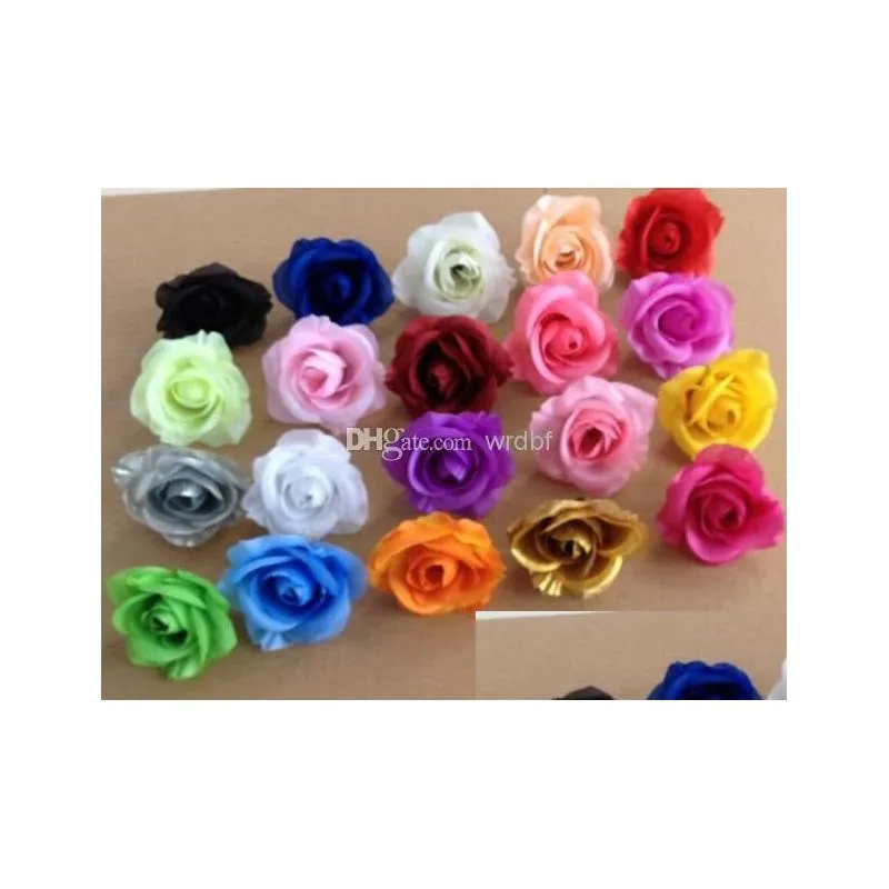BEST SELLER FLOWER HEADS 100p Artificial Silk Camellia Rose Fake Peony Flower Head 7--8cm for Wedding Party Home Decorative Flowewrs