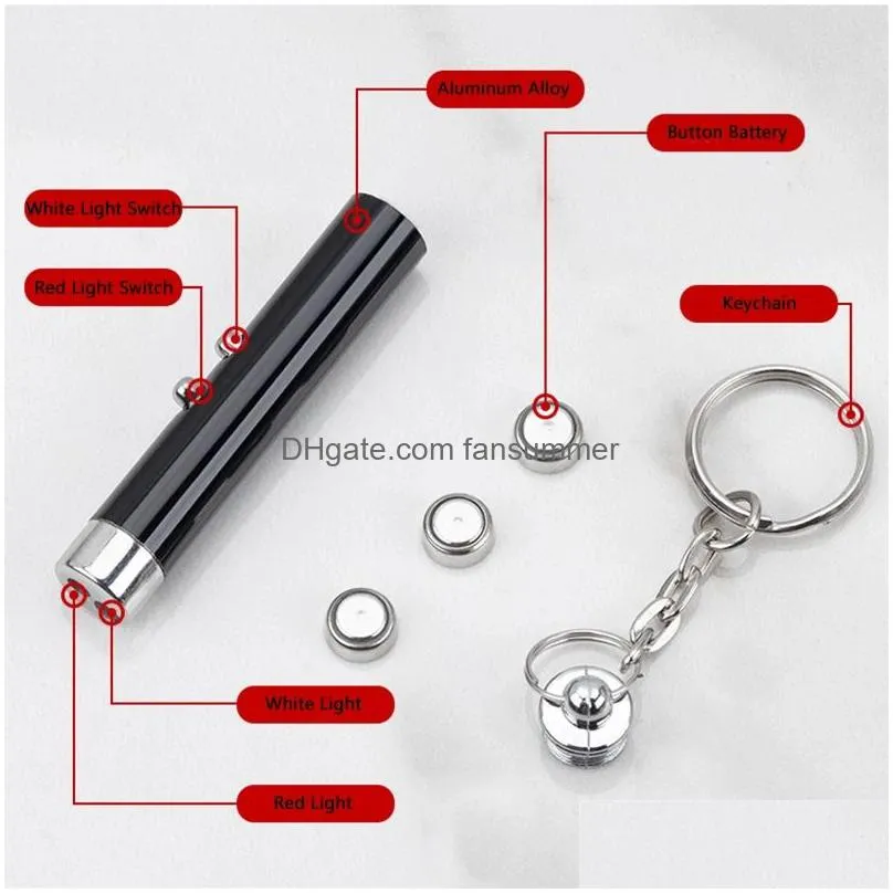 mini laser pointer cat dog fun toy high power zpen sight red hunting laser led 2 color laser torch light