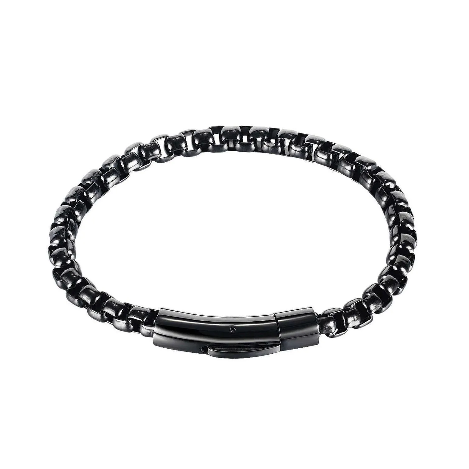jewelry fashion personality steel bracelet mens simple personality trend hip hop stainless steel bracelet slave bracelets