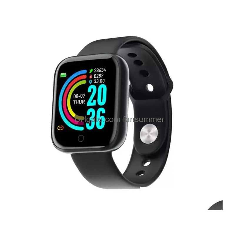 y68 smart watches d20 smartbracelet wristbands information reminder heart rate monitoring blood pressure sports bluetooth smartwatch
