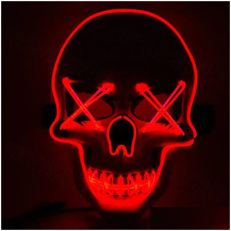 halloween led mask halloween party masque masquerade masks dj party light up masks glow in dark neon mask299y
