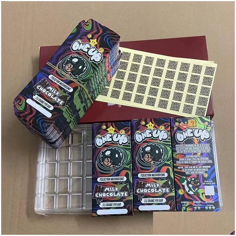 wholesale One Up Chocolate Mold Mould Compitable milk Chocolate Packing Boxes Wrapper Mushroom Bar 3.5G 3.5 grams Oneup Packaging Pack Package Box