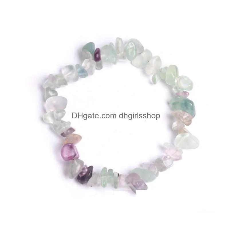 new natural healing crystal bracelet sodalite chip gemstone stretch bracelet broken natural stone chakra beads bracelets fashion