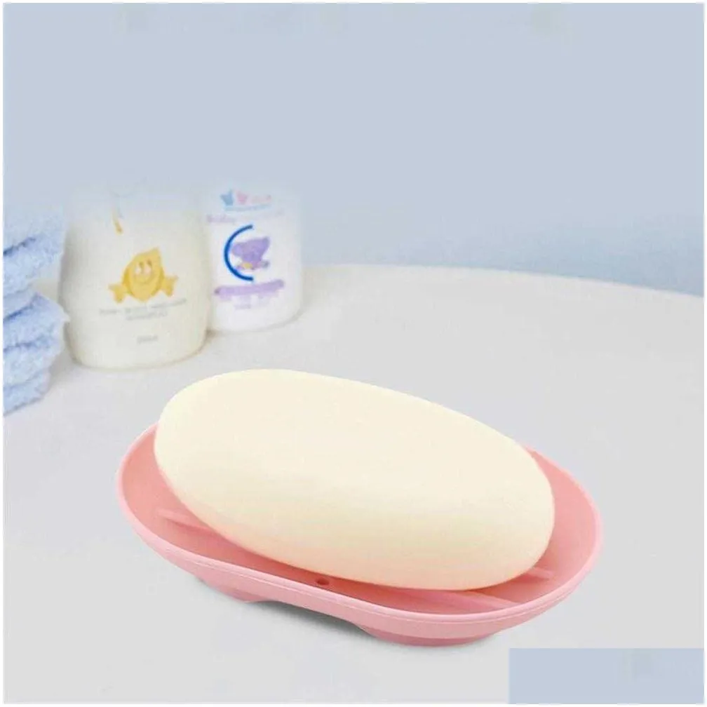  silicone bathroom soap dish creativity storage soap dry drain rack travel holder dish fashion soap container candy color 