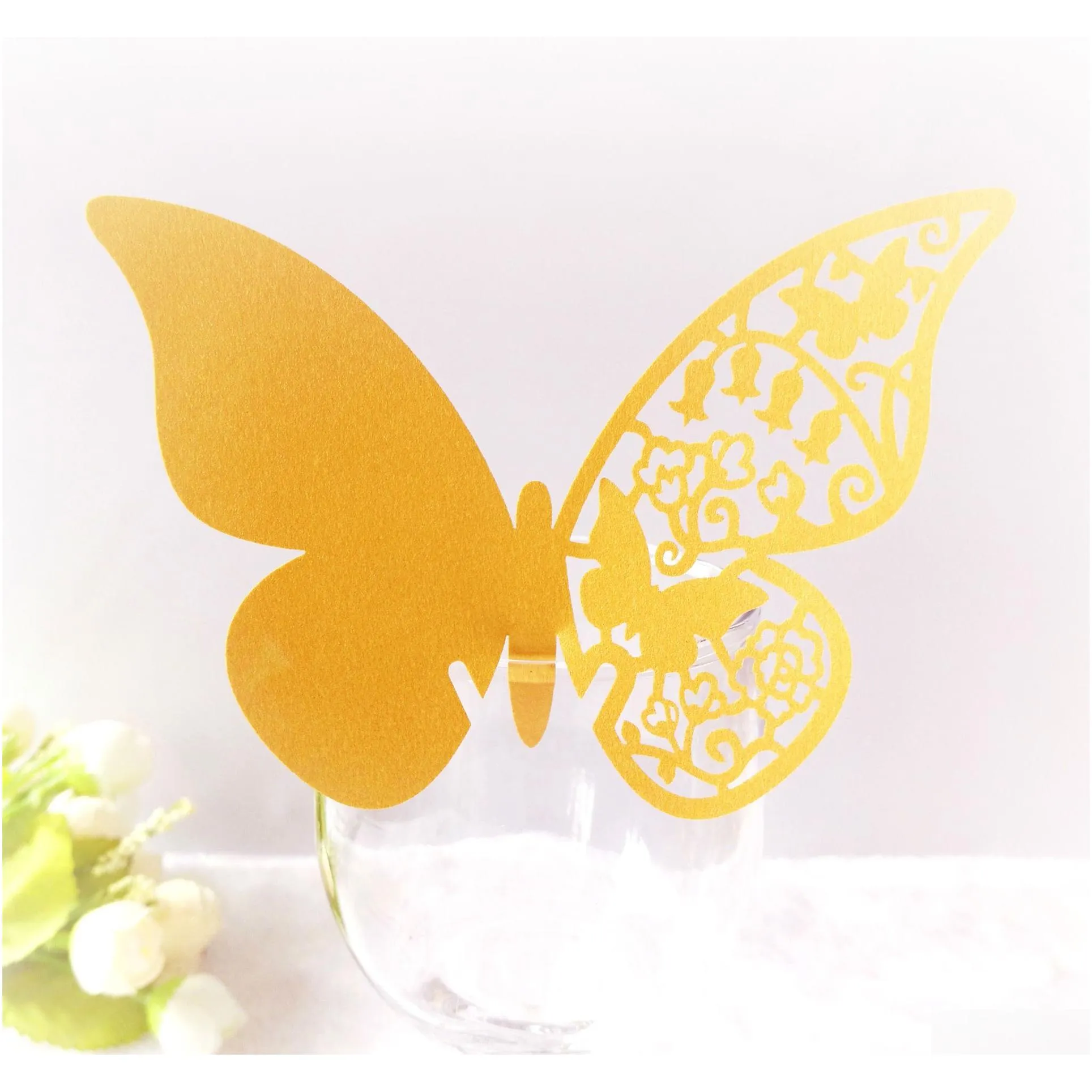 Laser Cut Place Cards With Butterfly Paper Cutting Name Party Place Wedding Decorations