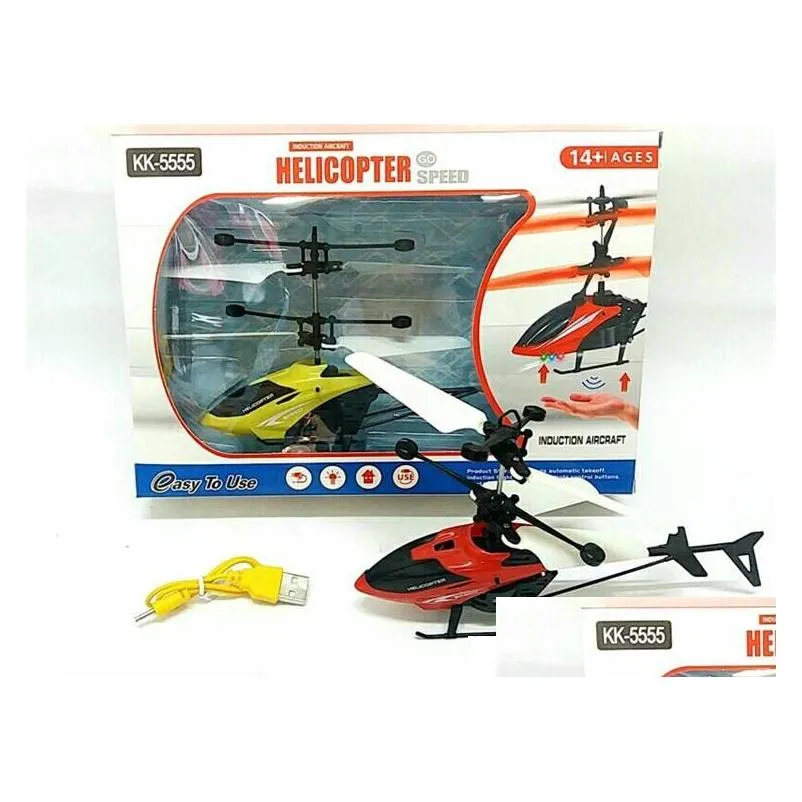 kids toys originality high quality flying helicopter mini rc infrared induction aircraft flashing light drone toys christmas