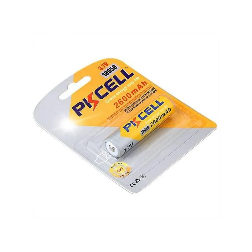 pkcell 18650 battery 2600mah rechargeable lithium battery for micro phone computer electric skate