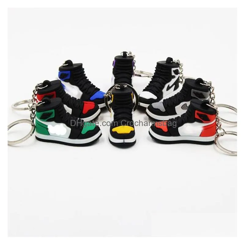 Creative 3D Mini Basketball Shoes Stereoscopic Model Keychains Sneakers Enthusiast Souvenirs Keyring Car Backpack Pendant Gift