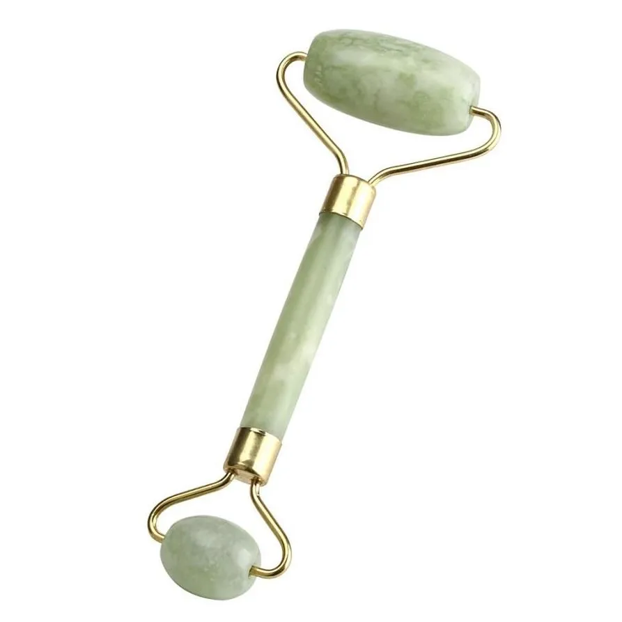  est portable pratical jade facial massage roller anti wrinkle healthy face body head foot nature beauty tools