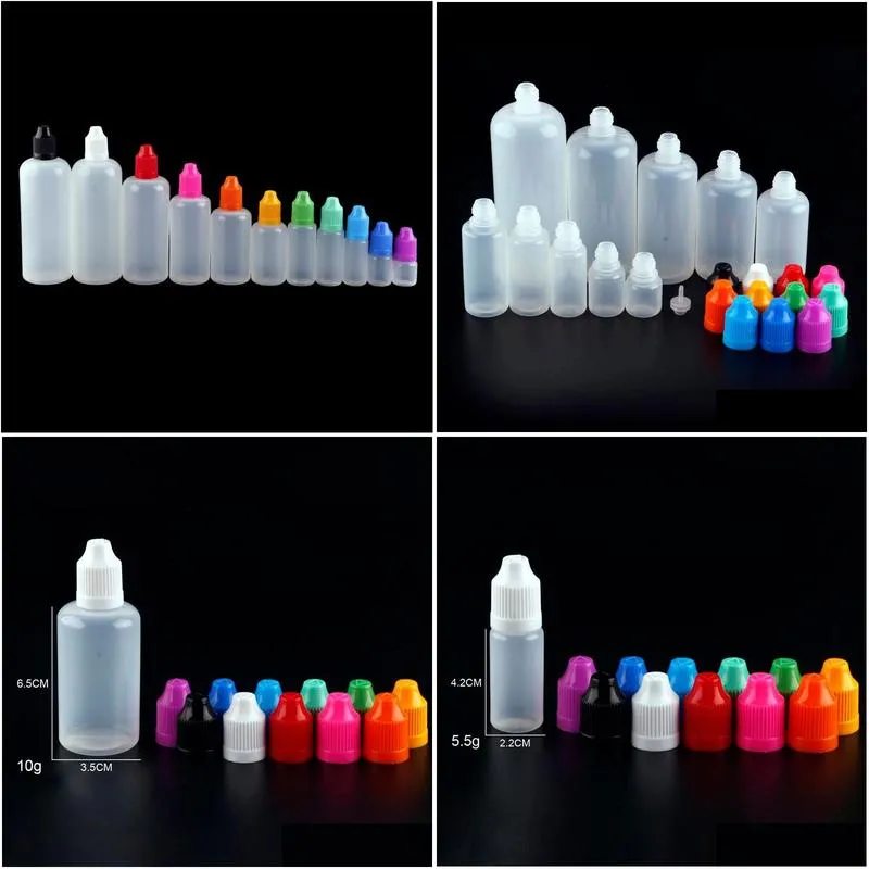 wholesale empty oil bottle plastic dropper bottles for e cig e-juice e-liquid 3ml 5ml 10ml 15ml 20ml 30ml 50ml 100ml 120ml with childproof cap