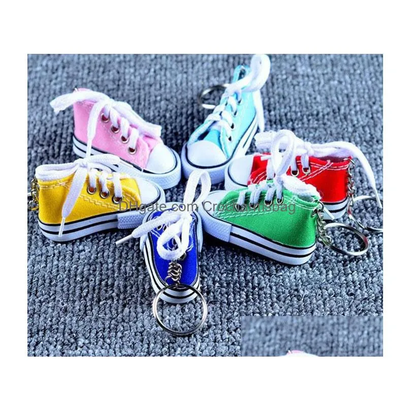 3D Novelty Canvas Sneaker Tennis Shoe Keychain Key Chain Party Jewelry key chains