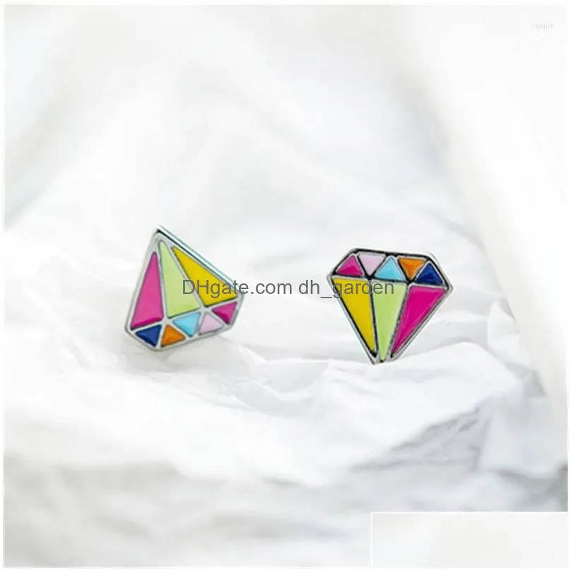 stud earrings trendy cute cartoon oil drip star fashion jewelry accessories sweet girl wedding party gifts