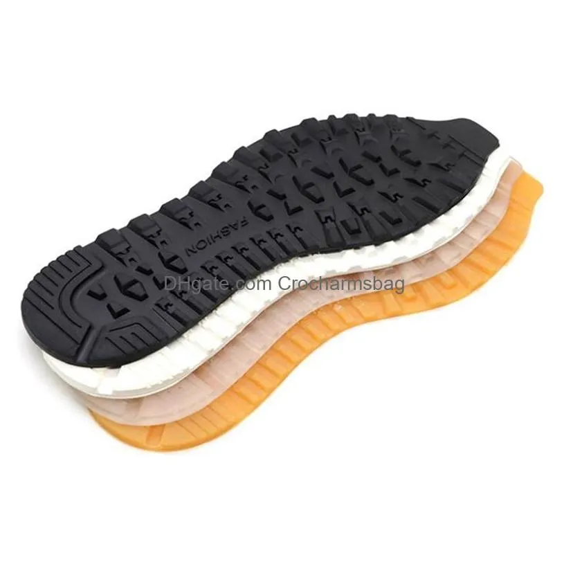 1Pair Rubber Soles for Making Shoes Replacement Outsole Anti Slip Shoe Sole Repair Sheet Protector Sneakers High Heels Material 220621