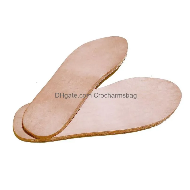 Original cowhide Firmly durable cow leather insole real skin absorb foot sweat super thick insole Very breathable 220610