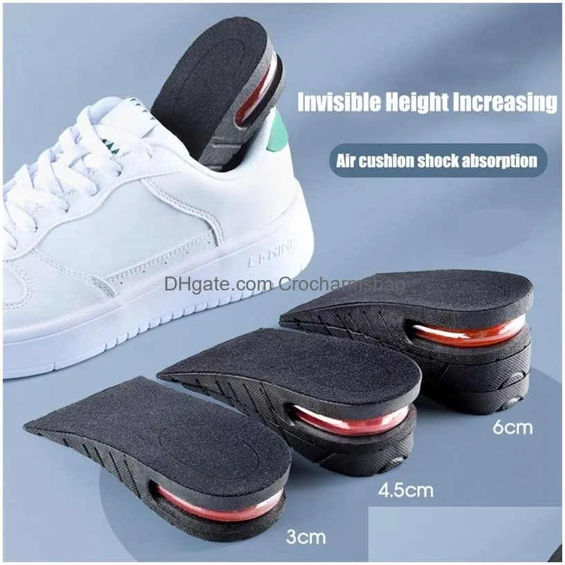 Height Increase Insoles for Men Women Elevator Shoes Cushion Unisex Sneakers Heel Lifting Insert Heighten Half Insoles 375cm 220713