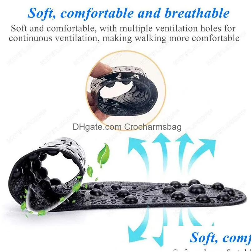 Magnetic Therapy Massage Insoles For Shoes Foot Acupressure Enhanced Insole Point Feet Body Detox Insert Pads 220610