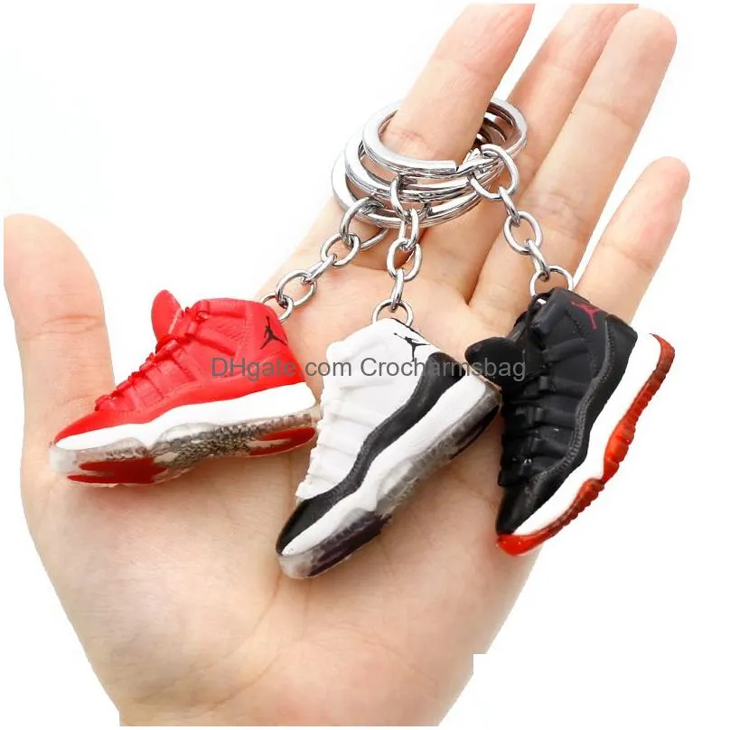 34 Styles Designer Mini 3D Basketball Shoes Keychains Stereoscopic Sneakers Key Chain Car Backpack Pendants