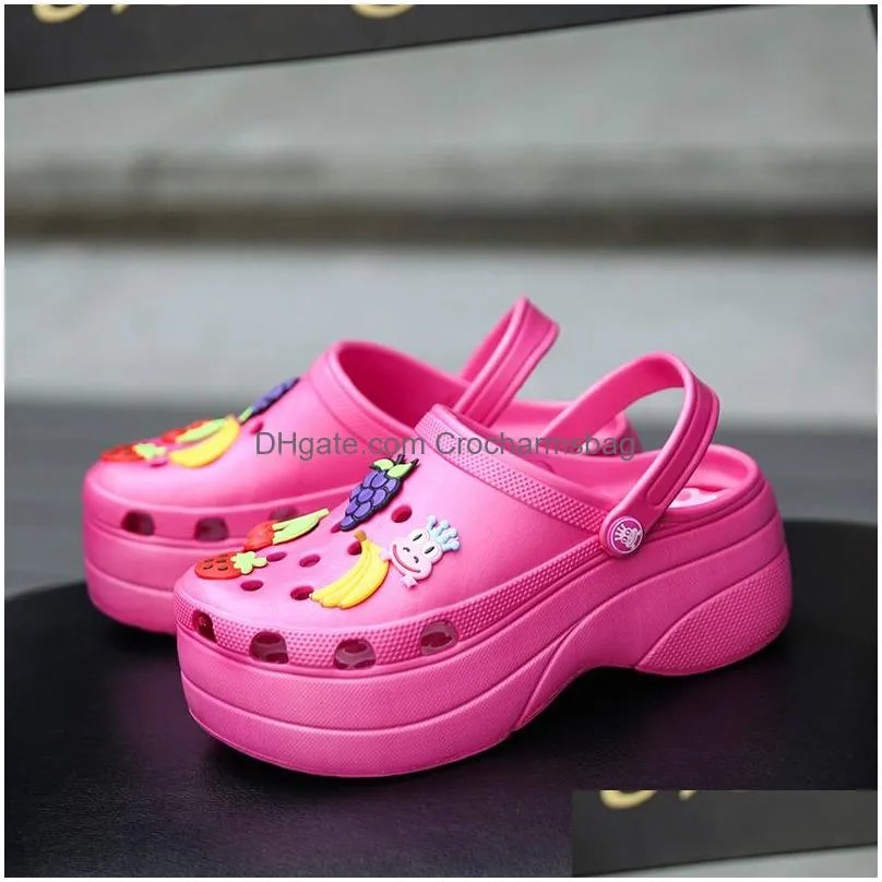 PULOMIES Summer Women Slippers Platform Clogs Outdoor Garden Shoes Female Pool Sandals Bathroom Flip Flops Mules Beach Slippers