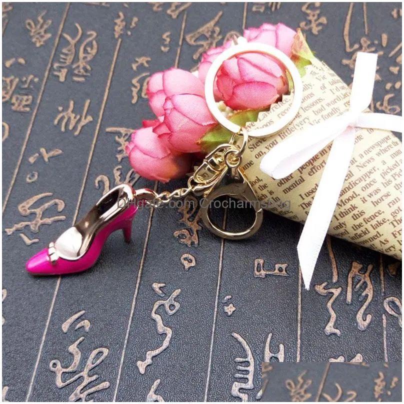 Advertising activity promotion small gift wholesale Mini High Heel Shoe key buckle hanging simulation small shoe decoration