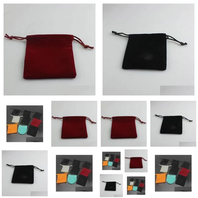 high quality rings necklace earrings dustbags packaging box jewelry small square bag gift dust bags wholesale