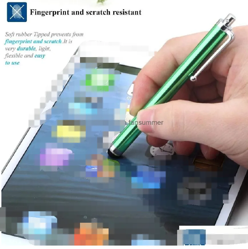 universal metal touch screen pen stylus pens for ipad  samsung tablet all capacitive screen with clip