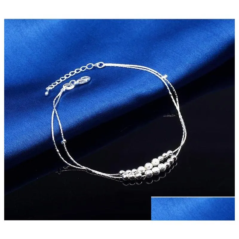 925 sterling sliver anklets bracelet for women foot jewelry inlaid zircon ankle bracelets on a leg personality gifts