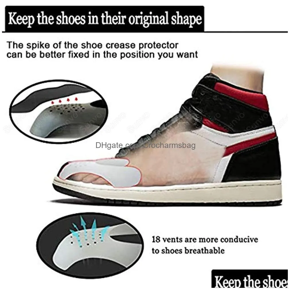 Shoe Parts Accessories 10 Pair s Anti Crease Protector for Sneakers Toe Caps Fold Protection Stretcher Support Drop and Wholesale