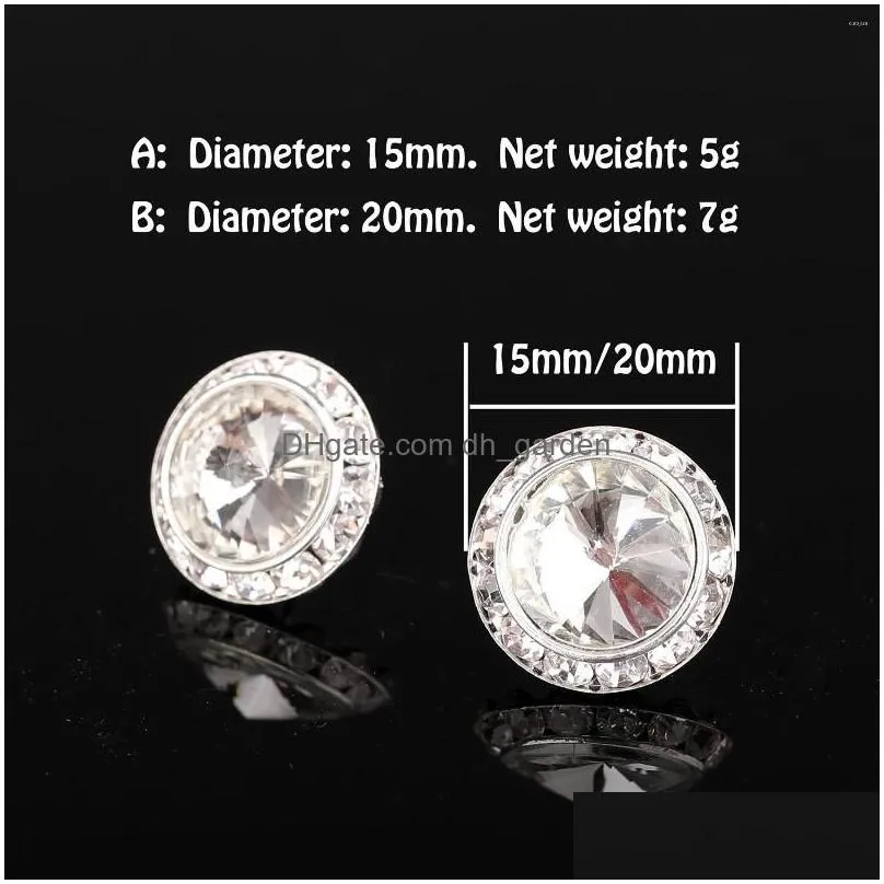 stud earrings ycdzswwl classic women crystal elegant ladies diamante ear studs earclip for wedding banquet dance party