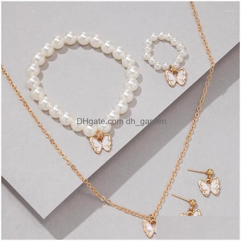 necklace earrings set huatang fashionable and minimalist japanese korean pearl temperament beach neck strap short jewelry