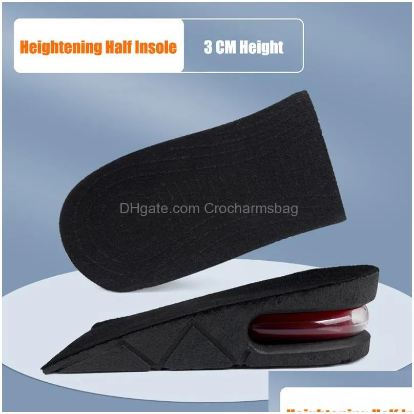 Height Increase Insoles for Men Women Elevator Shoes Cushion Unisex Sneakers Heel Lifting Insert Heighten Half Insoles 375cm 220713