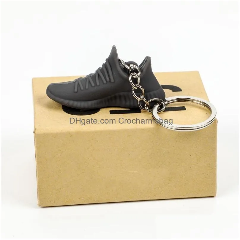 Fashion Designer Stereo Sneakers Keychain 3d Mini Basketball Shoes Chain Men Women Kids Ring Bag Pendant Birthday Party Gift with