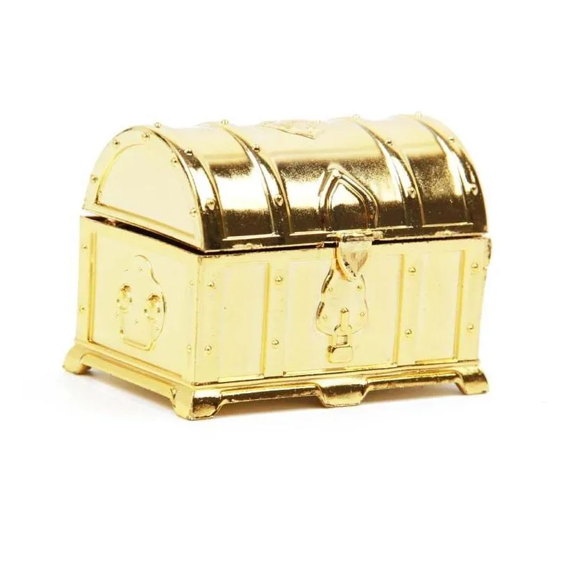 Favor Holders Candy Box Treasure Chest Favor Wedding Gift Gold and Silver Baby Birthday Party
