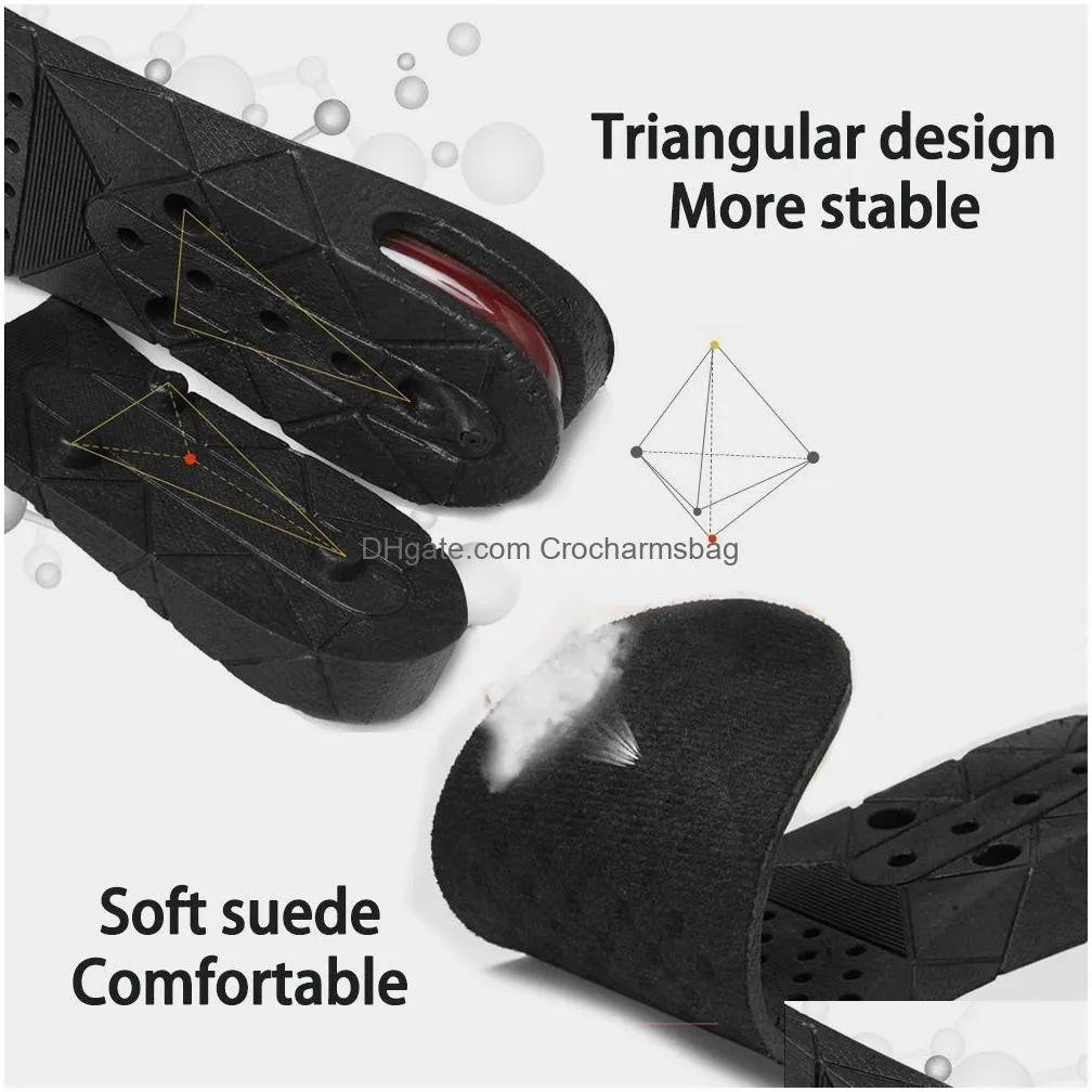 3/5/7/9cm Height Increase Insole Height Invisible Lift Adjustable Heel Lifting Inserts Shoe Pads Women Men dropshipping