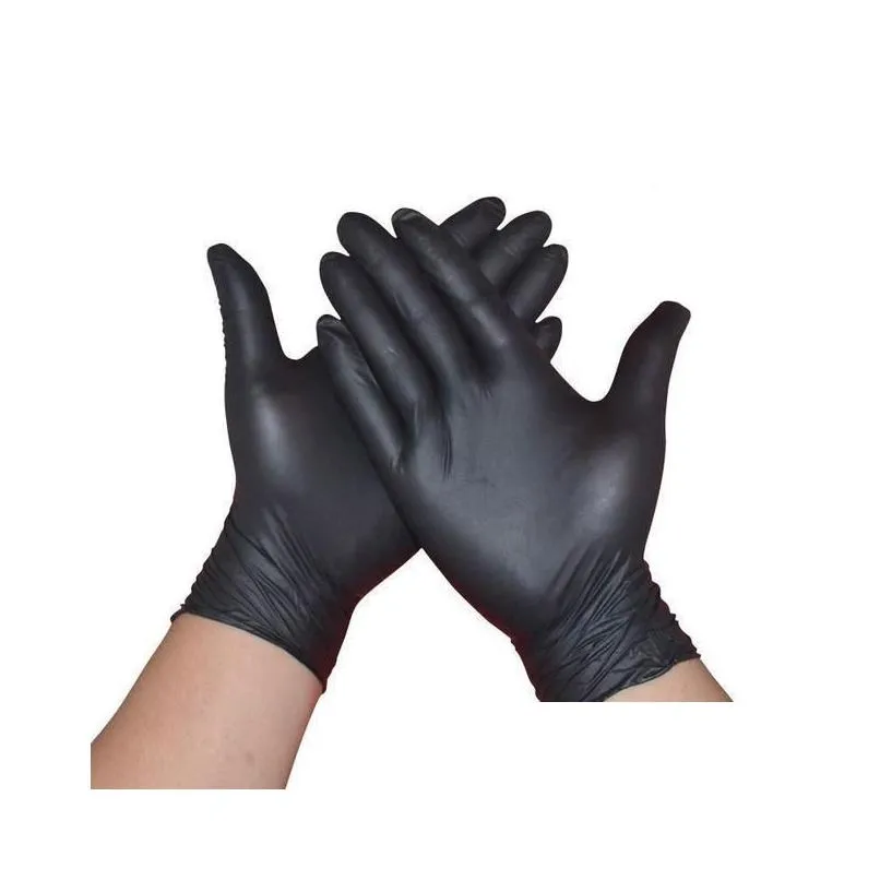 100unitcaja nitrile gloves black disposable as ambidextrous octopus for cleaning hogar industrial use latex glove tattoos 201207