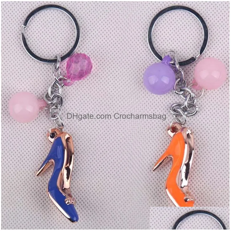 High heels keychain Advertising activity promotion small gift Mini High Heel Shoe key ring buckle hanging simulation small shoe