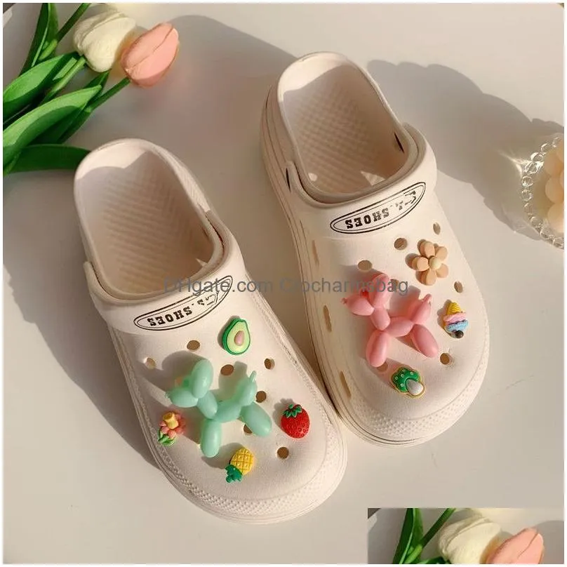 Cute Croc Charms Brand Designer Shoes JIBZ Bling Accessories Fashion bubble dog Buckle Shoe Decorations 220720