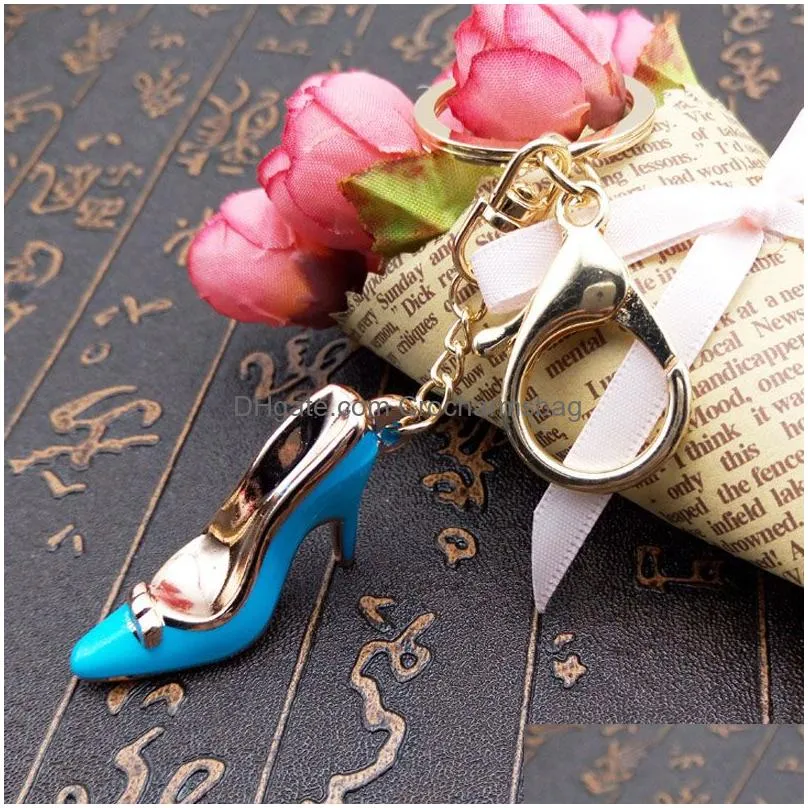 Advertising activity promotion small gift wholesale Mini High Heel Shoe key buckle hanging simulation small shoe decoration