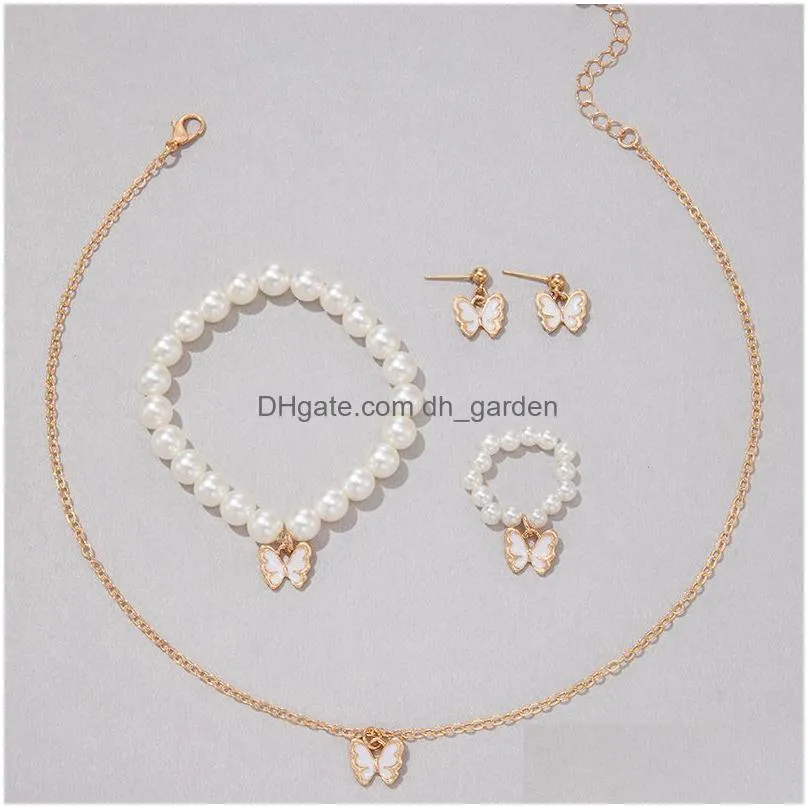 necklace earrings set huatang fashionable and minimalist japanese korean pearl temperament beach neck strap short jewelry