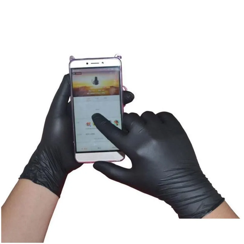 100unitcaja nitrile gloves black disposable as ambidextrous octopus for cleaning hogar industrial use latex glove tattoos 201207