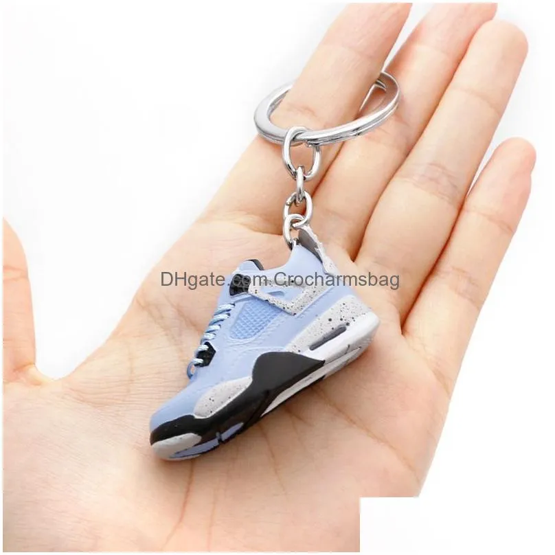 Fashion Creative Mini 3D Basketball Shoes Keychains Stereoscopic Model Sneakers Enthusiast Souvenirs Keyring Car Backpack Pendants